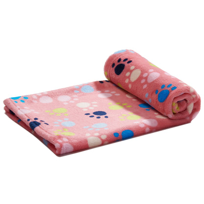 Puppy Sleeping Small Cats Bed Doggy Soft Warming Fleece Pet Dogs Blanket 104*76Cm Pink #1